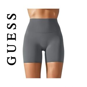Guess Compression Fit Biker / Workout Shorts, Gray, Size M/L